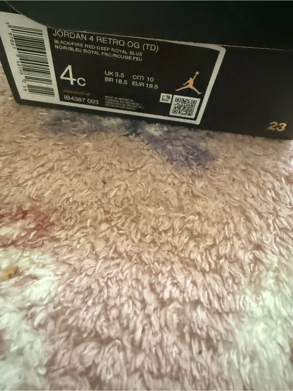 Jordan Kids' Black/Red/Blue Retro Sneaker